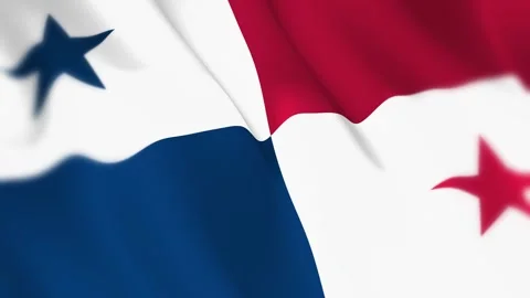Panama Flag Seamless Loop 4k 60fps on Sky Background 库存影片 340352018