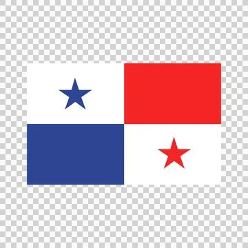 Panama flag on transparent background for your design project. Иллюстрация