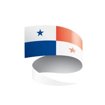 Panama flag, vector illustration on a white background Stock Illustration