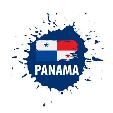 Panama flag, vector illustration on a white background Panama national fla... Stock Photos