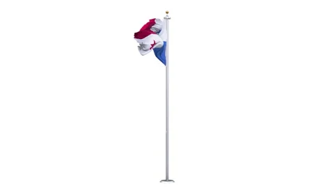 Panama flag waving 360-degree rotation looping. Stock Footage 337231572