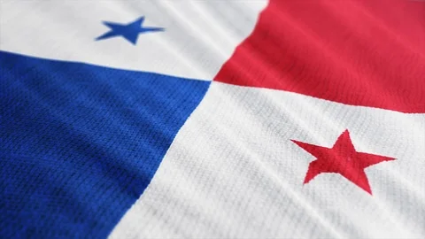 Panama flag is waving 3D animation. Video stock 103324191