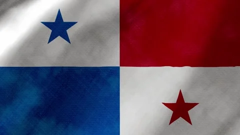 Panama flag waving background with real fabric texture Stockbeeldmateriaal 291917591