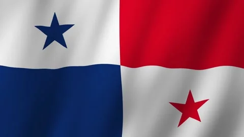 Panama Flag Waving Gracefully in the Wind - Stunning Stock Footage Stock-Footage 275704356