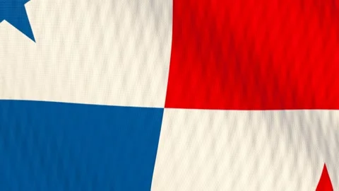 Panama flag waving white background loop Vídeos de archivo 342963556