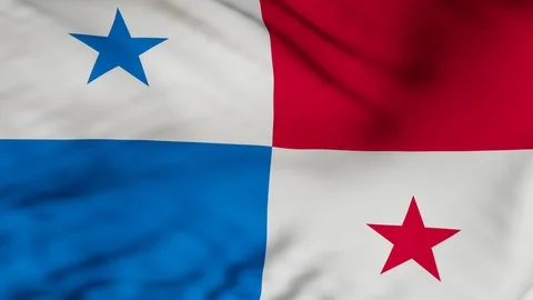 The Panama flag waving in the wind Stock Footage 88396922