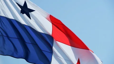 Panama flag waving in the wind. Stock Footage 126714531