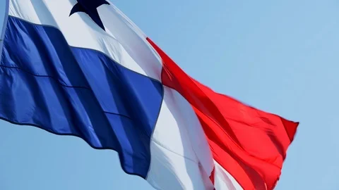 Panama flag waving in the wind. Stock Footage 126720121