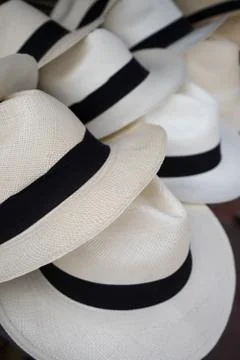 Panama hat closeup Stock Photos