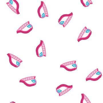 Panama hat isometric icon seamless pattern イラスト素材