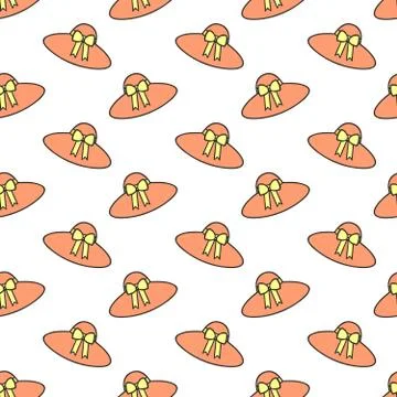 Panama hat pattern Stock Illustration
