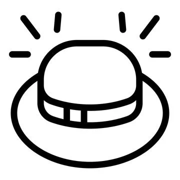 Panama hat shining with rays of light around it Stock Illustration
