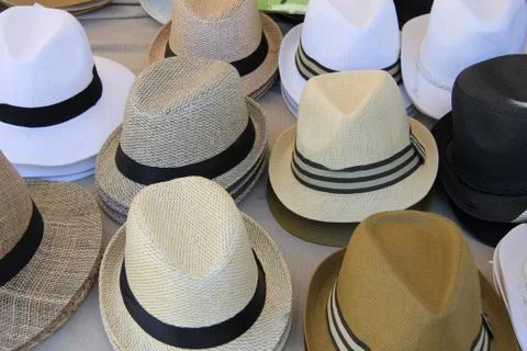 Panama hats Stock Photos