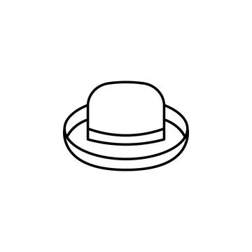 Panama icon. Element of hat icon for mobile concept and web apps. Thin line Ilustración de archivo