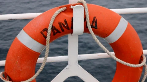 Panama lifebuoy Stock Footage 34904994