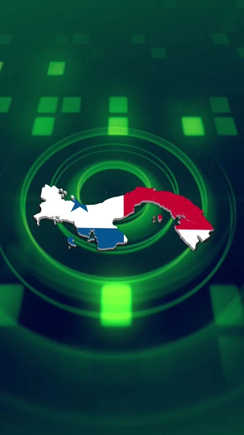 Panama Map and Flag Background 스톡 동영상 347126292