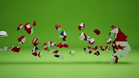 Panama Map With Flag Video stock 324585844