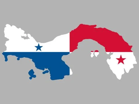 Panama Map flag Vector illustration Eps 10 Stock Illustration