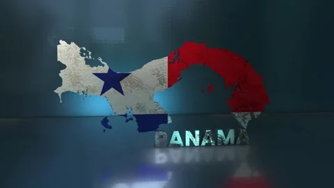 Panama Map Stock Footage 283074426