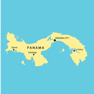 Panama map icon 库存插图