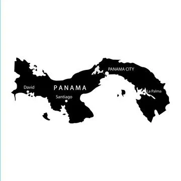 Panama map icon 库存插图
