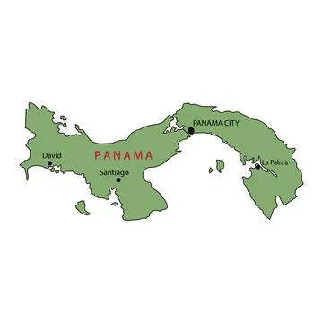 Panama map icon 库存插图