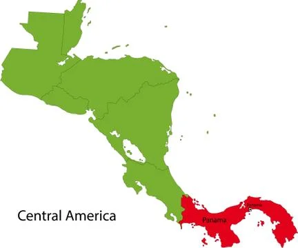 Panama map Stock Illustration