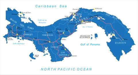 Panama map Stock Illustration
