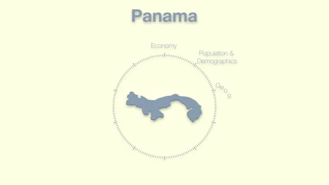 Panama MAP revealingmotion graphics data elements Stock Footage 339865948