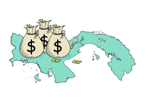 Panama Papers Data Leak Stock Illustration