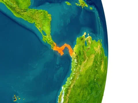 Panama on planet Stock Illustration