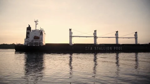 PANAMA SEPT 2018: Cargo Ship Transit on the Panama Canal Stock Footage 100200716