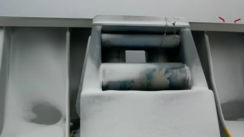 Panama side fair lead for towing of ultra large container ship Stock Footage 244385036