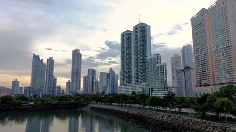 Panama Skyline - Cinta Costera Video stock 243688721