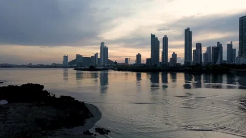 Panama Skyline Video stock 243758750