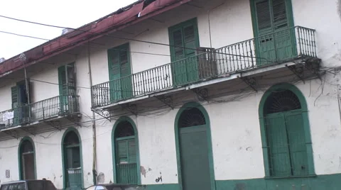 Panama: Street scenes sequence Casco Viejo Stock Footage 1051722