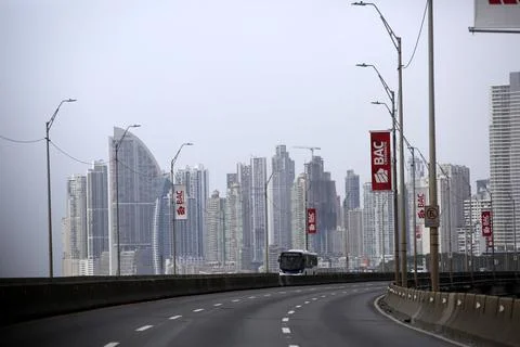Panama takes measures to avoid covid -19, Panama City - 30 Mar 2020 Stock Photos