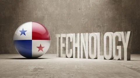 Panama. Technology Concept. Stock Illustration