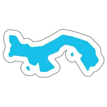 Panama vector country map sticker Stock Illustration