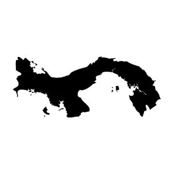 Panama vector map silhouette Stock Illustration