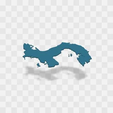 Panama vector map silhouette Stock Illustration