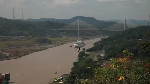 Panama view point with bridge Stock Footage 11061111