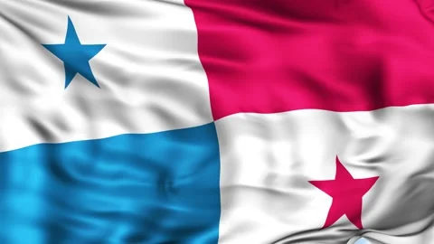 Panama Waving Flag Background Stock Footage 204135913