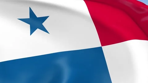Panama Waving Flag Background Loop Stock Footage 317844139