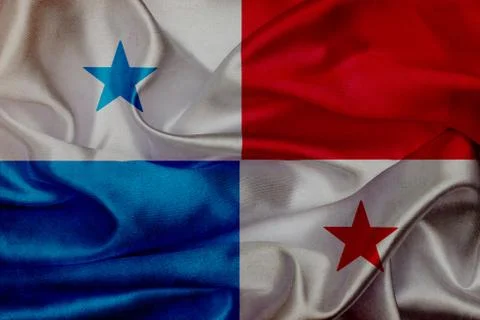Panama waving flag Stock Illustration