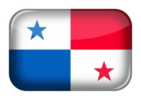 Panama web icon rectangle button Stock Photos