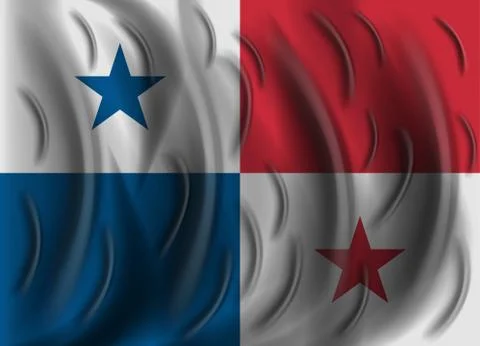 Panama wind flag Stock Illustration