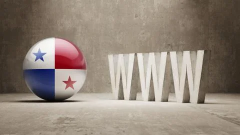 Panama. WWW Concept. Stock Illustration