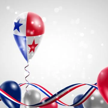 Panamanian flag on balloon Stock Illustration
