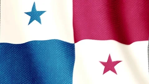 Panamanian flag waving animation Stock Footage 77615604